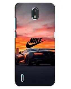Чехол для Nokia 1.3 с картинкой «Nike и суперкар»