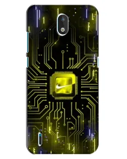 Чехол для Nokia 1.3 с картинкой «Nike — золотая искра»
