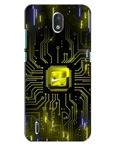 Чехол для Nokia 1.3 с картинкой «Nike — золотая искра»