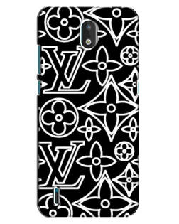 Чехол для Nokia 1.3 с картинкой «Черно-белый узор LV» Чехол для Nokia 1.3 с картинкой «Черно-белый узор LV»