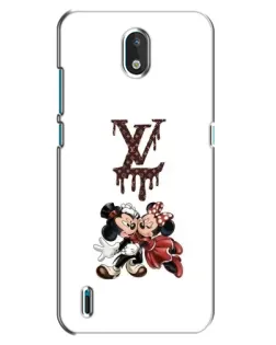Чехол для Nokia 1.3 с картинкой «LV и Микки Маус»