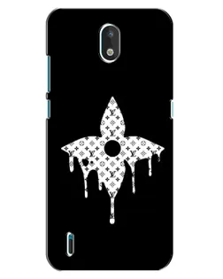 Чехол для Nokia 1.3 с картинкой «Цветочная монограмма»