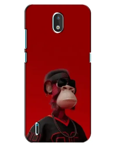 Чехол для Nokia 1.3 с картинкой «Bored Ape в красном»