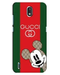 Чехол для Nokia 1.3 с картинкой «Gucci — полосы и Микки»