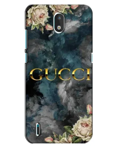 Чехол для Nokia 1.3 с картинкой «Абстрактные цветы Gucci»
