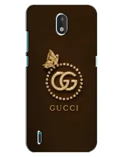 Чехол для Nokia 1.3 с картинкой «Gucci — золотая бабочка»
