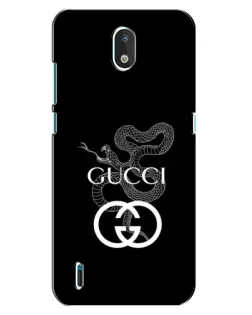 Чехол для Nokia 1.3 с картинкой «Gucci — серебряная змея»