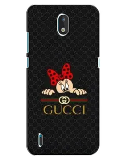 Чехол для Nokia 1.3 с картинкой «Минни Маус Gucci — черный»