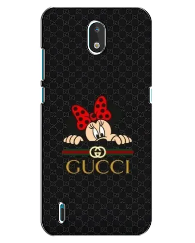 Чехол для Nokia 1.3 с картинкой «Минни Маус Gucci — черный»