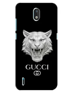 Чехол для Nokia 1.3 с картинкой «Gucci — серебряный лев»