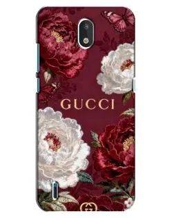 Чехол для Nokia 1.3 с картинкой «Gucci — бордовые розы»
