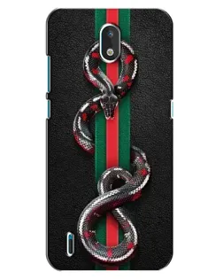 Чехол для Nokia 1.3 с картинкой «Gucci — змея на полосе»
