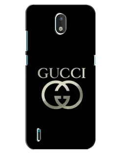 Чехол для Nokia 1.3 с картинкой «Gucci — золото на черном»