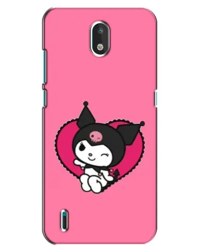 Чехол для Nokia 1.3 с картинкой «Kuromi — любовь в сердце»