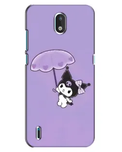 Чехол для Nokia 1.3 с картинкой «Kuromi с зонтиком»