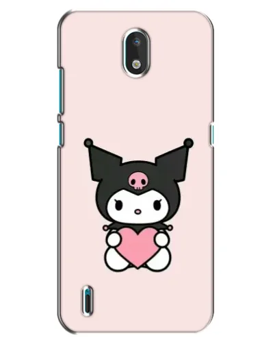 Чехол для Nokia 1.3 с картинкой «Kuromi и сердце»