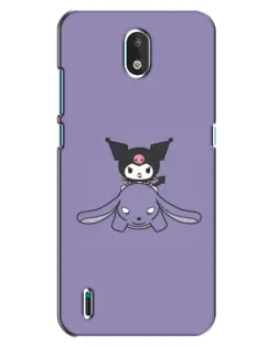 Чехол для Nokia 1.3 с картинкой «Kuromi на лиловом фоне»
