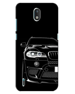 Чехол для Nokia 1.3 с картинкой «Темный силуэт BMW»