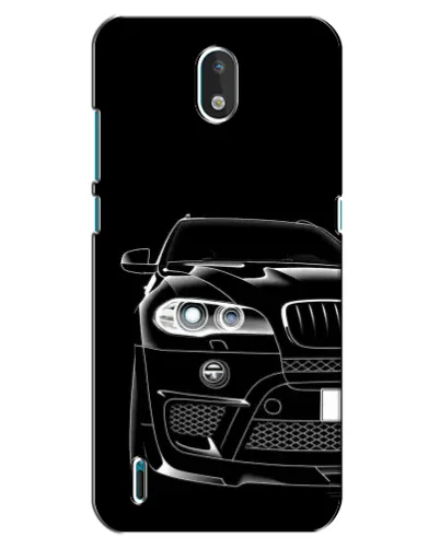 Чехол для Nokia 1.3 с картинкой «Темный силуэт BMW»