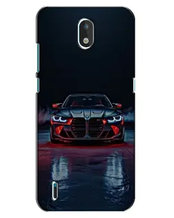 Чехол для Nokia 1.3 с картинкой «BMW на мокрой дороге»