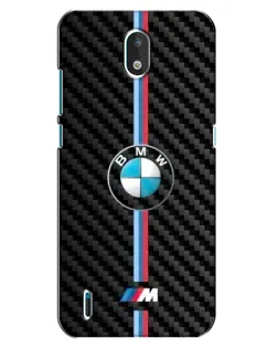 Чехол для Nokia 1.3 с картинкой «Эмблема BMW и карбон»