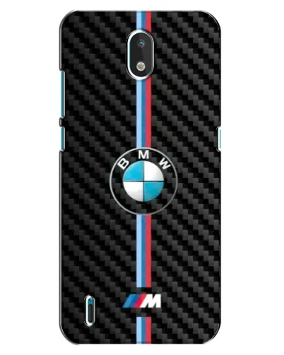 Чехол для Nokia 1.3 с картинкой «Эмблема BMW и карбон»