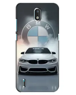 Чехол для Nokia 1.3 с картинкой «BMW в белом дыму»