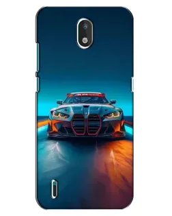 Чехол для Nokia 1.3 с картинкой «BMW — огни неона»