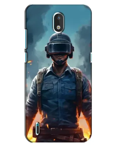 Чехол для Nokia 1.3 с картинкой «PUBG — реалистичный герой»