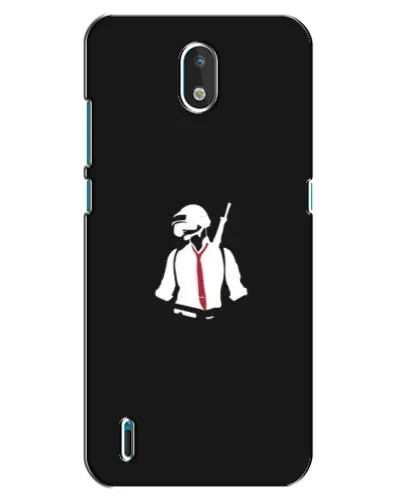 Чехол для Nokia 1.3 с картинкой «PUBG — силуэт воина»