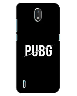 Чехол для Nokia 1.3 с картинкой «PUBG — белый логотип»
