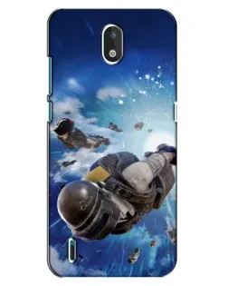 Чехол для Nokia 1.3 с картинкой «Десант PUBG — прыжок»