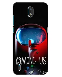 Чехол для Nokia 1.3 с картинкой «Красный импостер — макро»