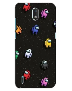 Чехол для Nokia 1.3 с картинкой «Космический паттерн Among Us»