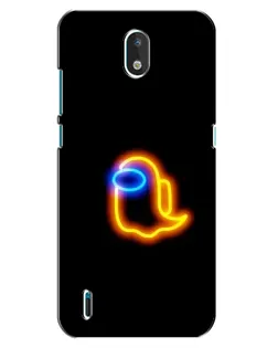 Чехол для Nokia 1.3 с картинкой «Among Us неоновое сияние»