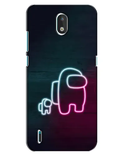 Чехол для Nokia 1.3 с картинкой «Among Us неон-арт»