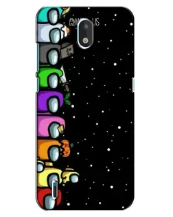 Чехол для Nokia 1.3 с картинкой «Команда Among Us»