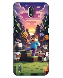 Чехол для Nokia 1.3 с картинкой «Стив на ферме» Чехол для Nokia 1.3 с картинкой «Стив на ферме»