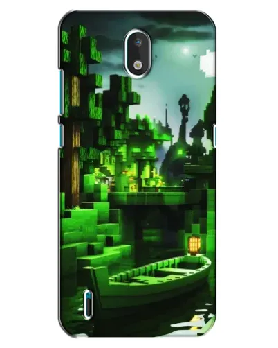 Чехол для Nokia 1.3 с картинкой «Minecraft лесной пейзаж»