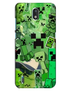 Чехол для Nokia 1.3 с картинкой «Криперы Minecraft»