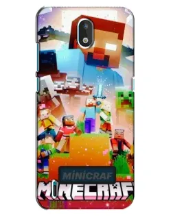 Чехол для Nokia 1.3 с картинкой «Minecraft герои игры»