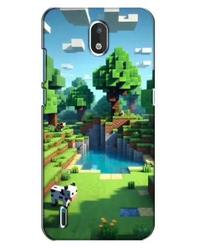 Чехол для Nokia 1.3 с картинкой «Minecraft летний день»