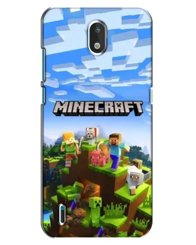 Чехол для Nokia 1.3 с картинкой «Minecraft классический мир»