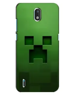 Чехол для Nokia 1.3 с картинкой «Крипер микро-дизайн»
