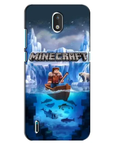 Чехол для Nokia 1.3 с картинкой «Minecraft ледяной мир»