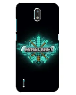 Чехол для Nokia 1.3 с картинкой «Minecraft Diamond лого»