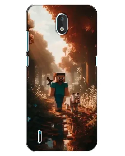 Чехол для Nokia 1.3 с картинкой «Стив в лесу»