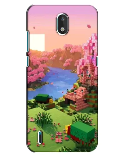 Чехол для Nokia 1.3 с картинкой «Розовое дерево Minecraft»
