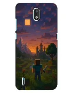Чехол для Nokia 1.3 с картинкой «Стив у башни»