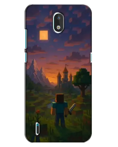 Чехол для Nokia 1.3 с картинкой «Стив у башни»